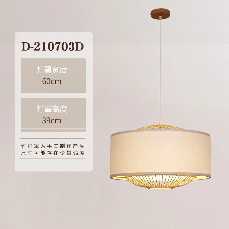 Decorbites™ Japanische Bambus-Hängeleuchte für Wohnzimmer, Esszimmer, Schlafzimmer – Ikone des ruhigen Stils
