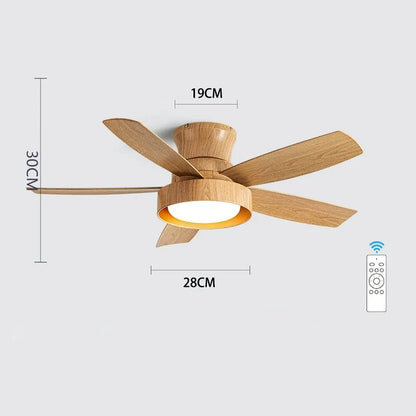 DecorBites™ 5-Blade Ceiling Fan with Remote Control & LED Light - Silent Motor