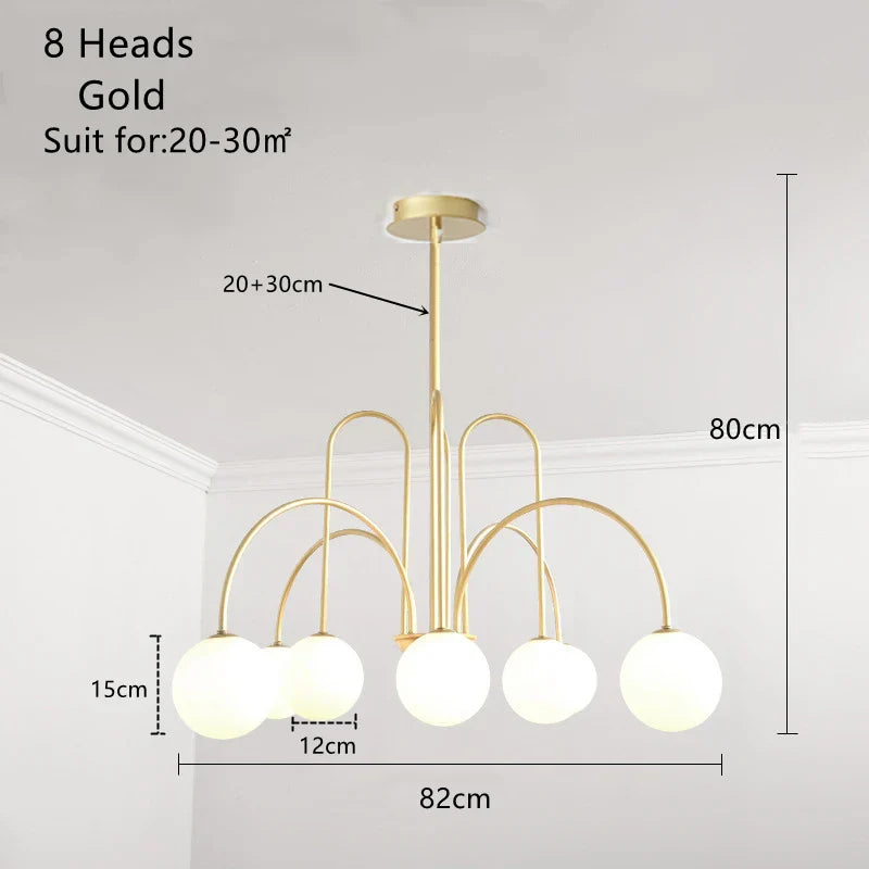Decorbites™ Glasballen-Hängeleuchter mit LED für Esszimmer Wohnzimmer Bar Kücheninsel