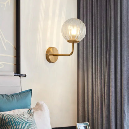 Decorbites™ Glasball-LED-Wandleuchte: Gold Nordisch Minimalistische Wandlampen Beleuchtung Schlafzimmer-Dekor-Armaturen