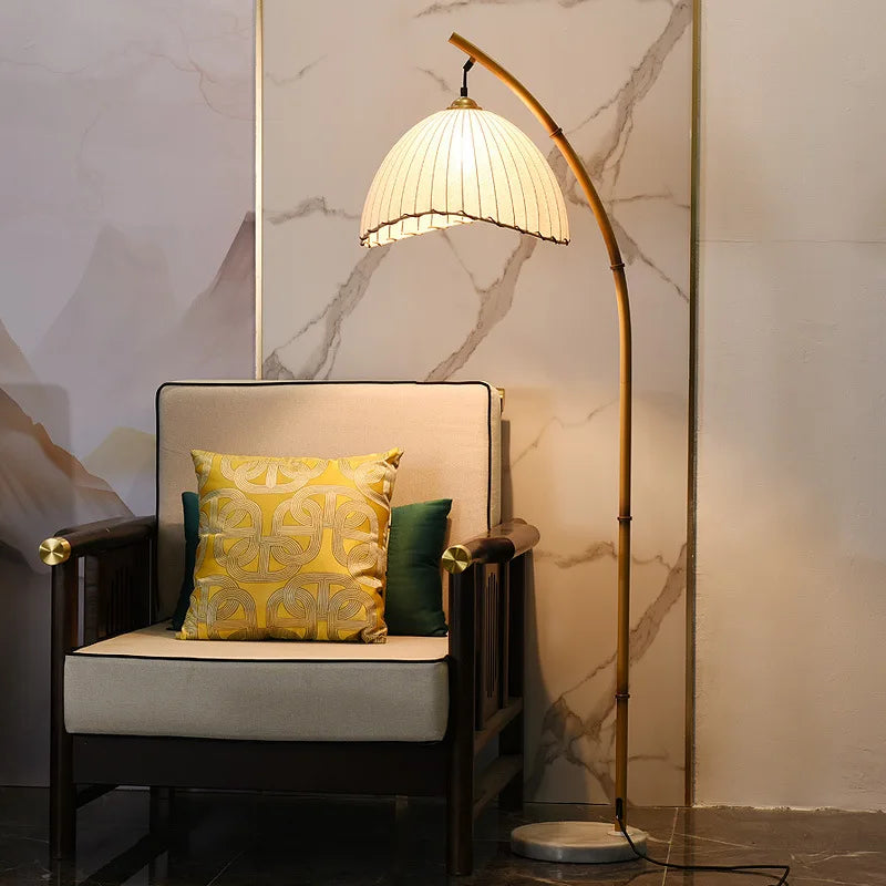 DecorBites™ Bamboo Design LED Floor Lamp Nordic Minimalism Living Room Light