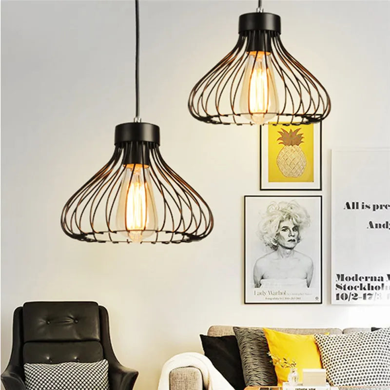 DecorBites™ Industrial Metal Ball Pendant Light for Bedroom Kitchen Island