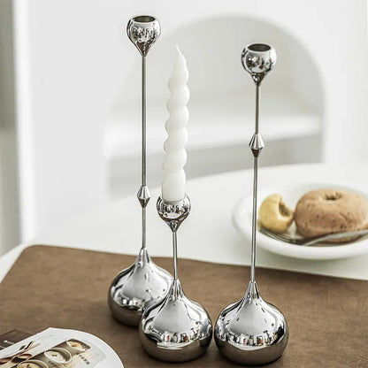 DecorBites™ Gold Geometric Water Drop Candlestick Holder Desktop Storage Wedding Centerpieces