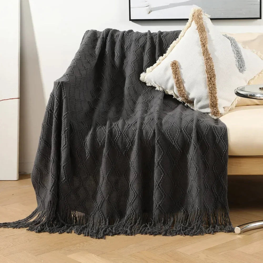 Woolen Travel Throw Blanket