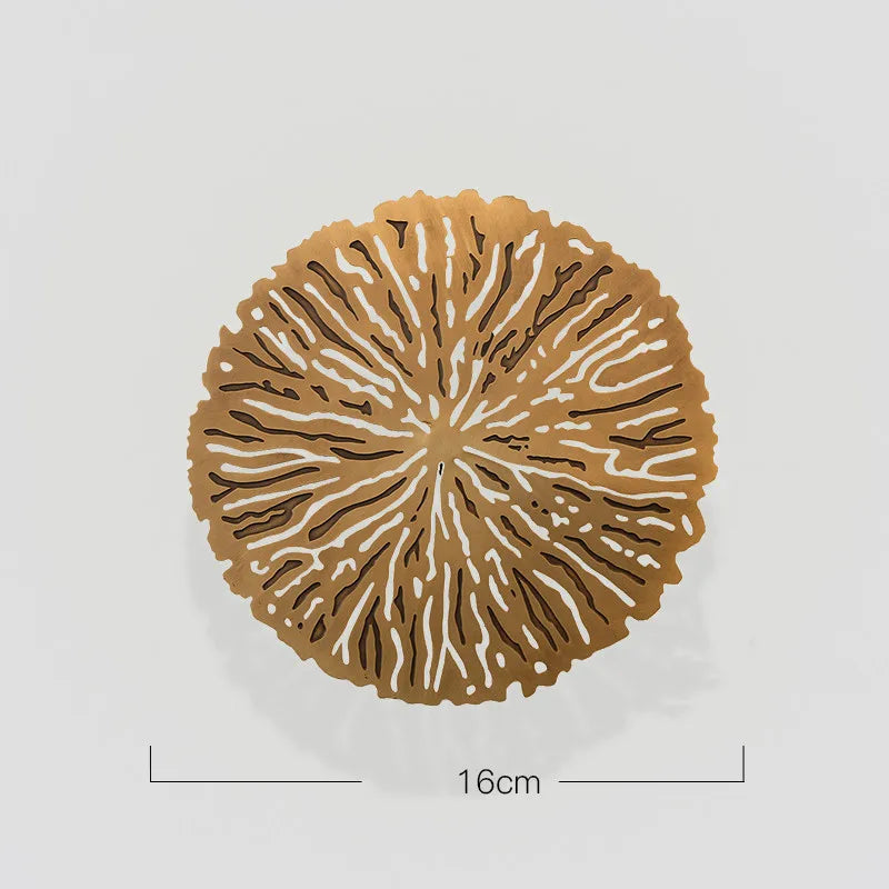 DecorBites™ Gold Coral Carp Lotus Leaf Fish Wall Decor Ornaments
