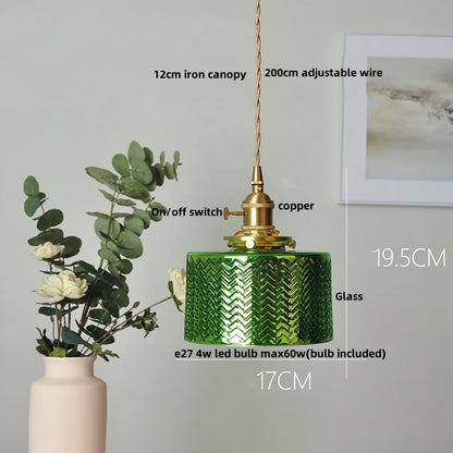 DecorBites™ LED Brass Pendant Lamp Modern Clear Glass Dining Light