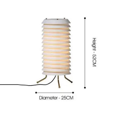DecorBites™ Geometric Iron Table Lamp - Retro White Floor Lamp for Designer Living Room