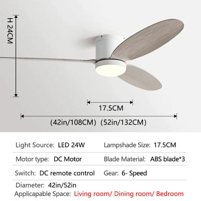 Decorbites™ Schwarze DC-Deckenventilatorleuchte mit Fernbedienung und LED-Kronleuchter