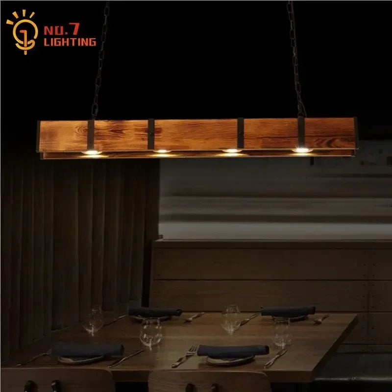 Decorbites™ Industrielle Holz-Pendantleuchten für die Einrichtung von Zuhause, Restaurant, Bar, Café