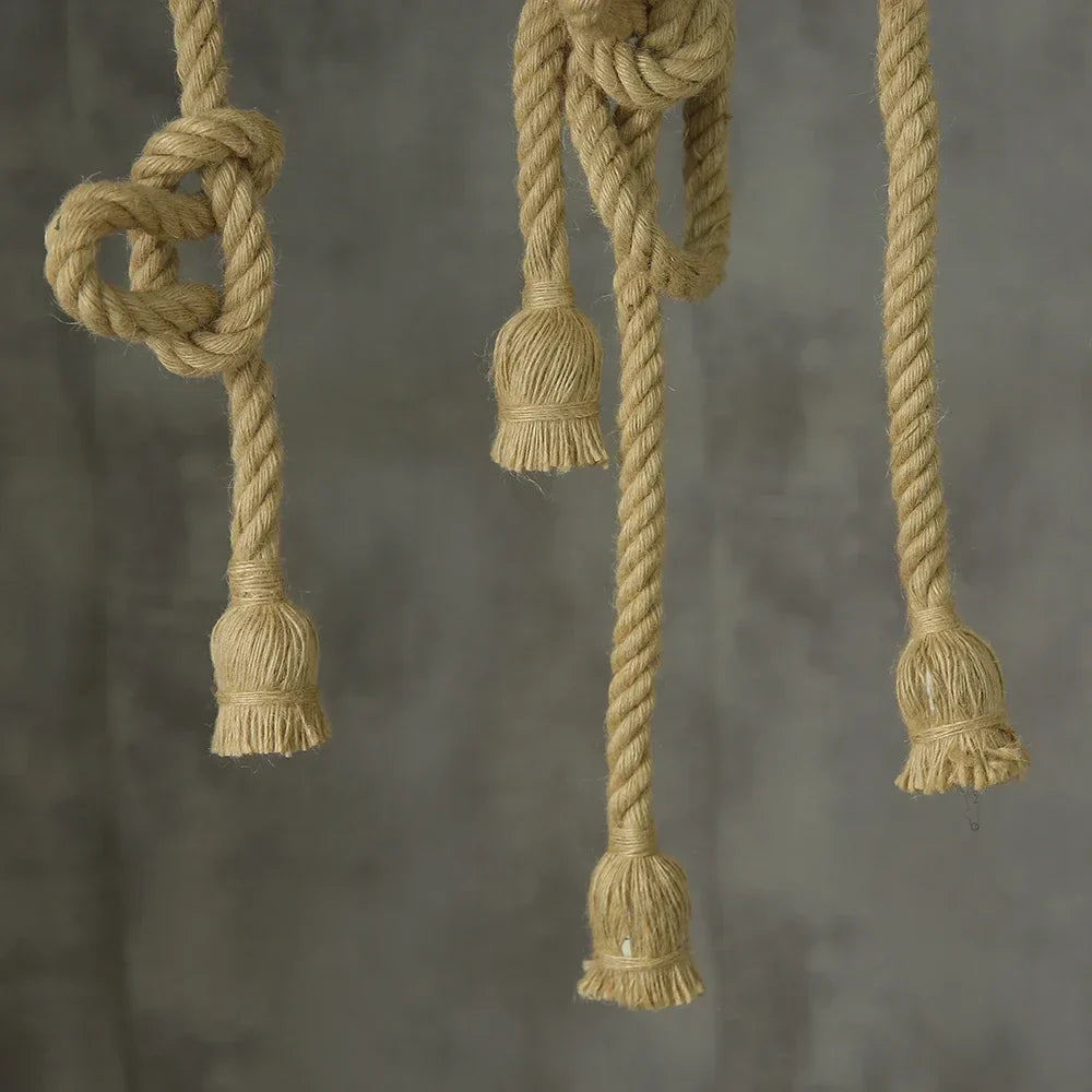 Decorbites™ Hanfseil-Hängeleuchten Retro-Loft-Industrie-Stil Hängelampe für Wohnzimmer Heimdekoration