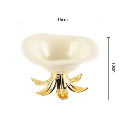 Decorbites™ Goldene Äste Keramik Obstteller Tablett Schüssel Heimdekoration Zubehör