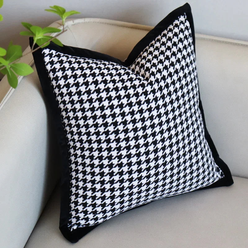 Decorbites™ Hundszahn-Jakard-Kissenbezug 45x45 cm – Nordisch einfacher dekorativer Wurf-Kissenbezug