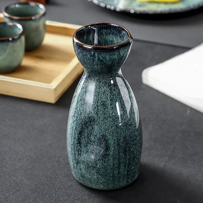 Decorbites™ Japanisches Vintage-Ton-Wein-Set | Sake- & Shochu-Kanne Kommerzielle Spender