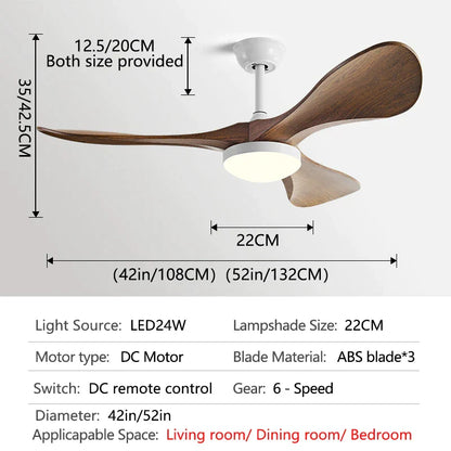 Decorbites™ 132 cm moderne LED-Deckenleuchte mit starkem Luftstrom und leisem Betrieb