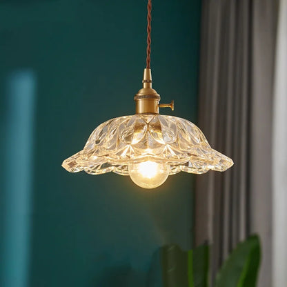 Decorbites™ Japanischer Stil LED-Hängeleuchte Kupferglas Hängelampe