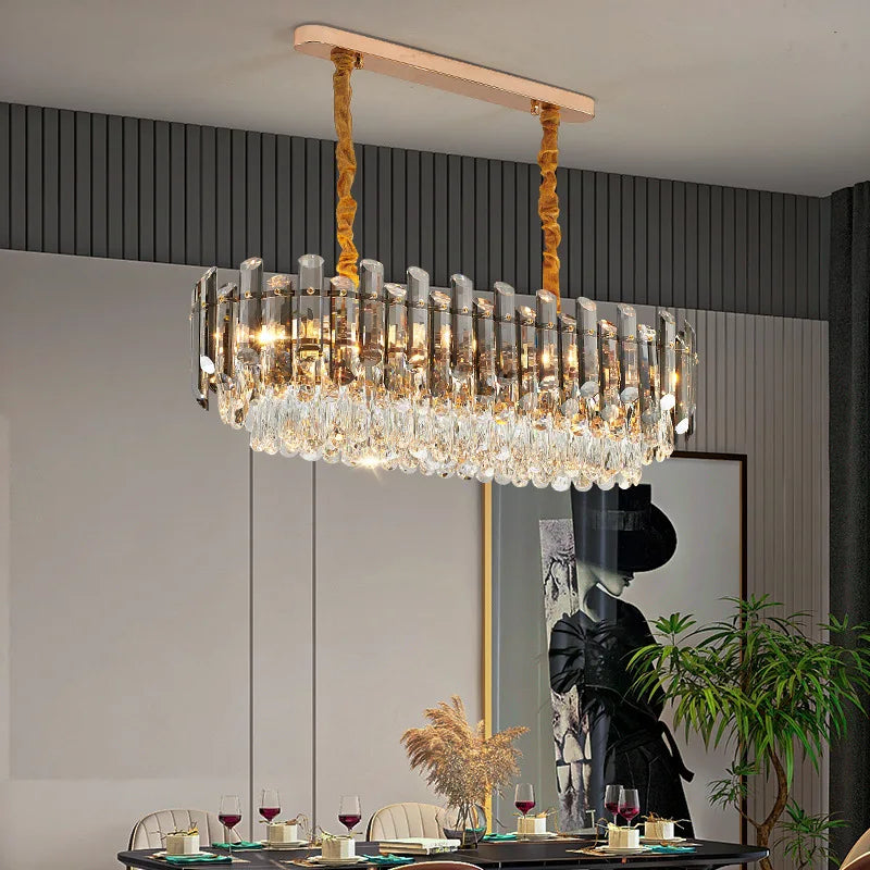 Decorbites™ K9-Kristall-Leuchter für moderne Innenraumbeleuchtung im Wohnzimmer, hängende Leuchte