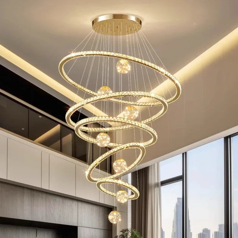 Decorbites™ Kristall-LED-Kronleuchter: Moderne Pendelleuchten für das Wohnzimmer, Glasglobus-Hängeleuchte