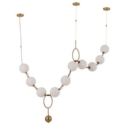 DecorBites™ Golden Necklace Chandelier Luxury Ceiling Light for Staircase and Dining Room