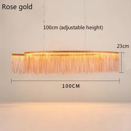 Gold Chain Tassel Chandelier