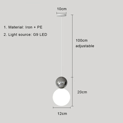 DecorBites™ Cream Nordic LED Pendant Light: Modern Hanging Lamp for Stylish Indoor Room Decor