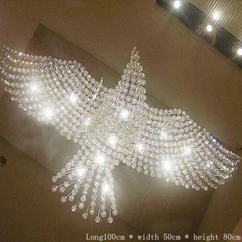 Decorbites™ Adler-Kristall-Leuchter LED-Lichter modernes luxuriöses Design Wohnzimmerbeleuchtung