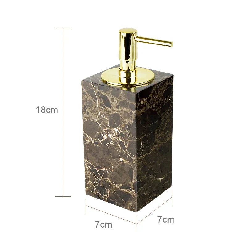 Decorbites™ Emperador Dunkel-Marmor Badezimmerset mit Luxus-Zubehör