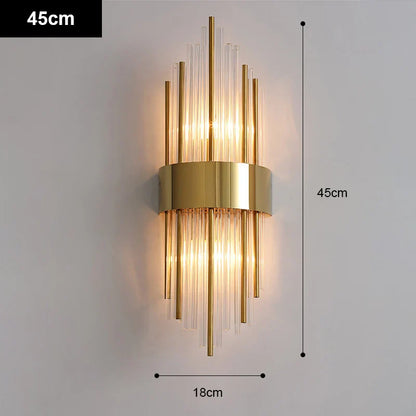 DecorBites™ Gold Stainless Steel LED Wall Sconce for Elegant Indoor Lighting
