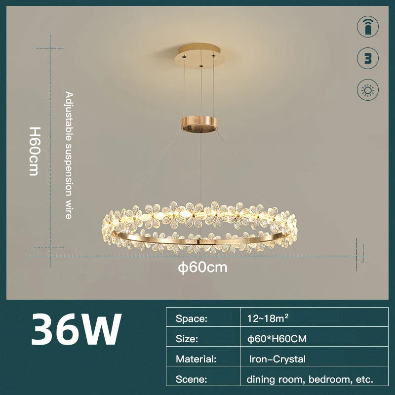 Decorbites™ Kristallring-LED-Kronleuchter: Moderner Luxus-Hängeleuchter für die Einrichtung des Zuhauses