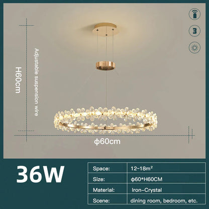 Decorbites™ Kristallring-LED-Kronleuchter: Moderner Luxus-Hängeleuchter für die Einrichtung des Zuhauses