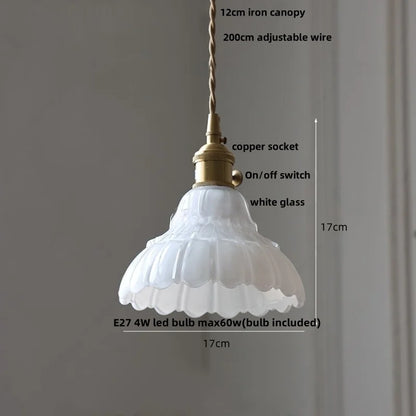 Decorbites™ Grüne Glas LED Hängelampe | Modern Nordisch Holz Walnuss | Messingknopf-Schalter | Hängelicht