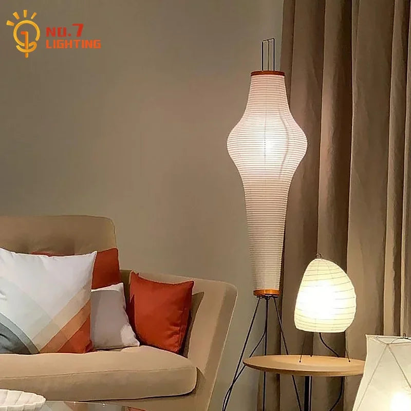 Zen Iron Wood Floor Lamp