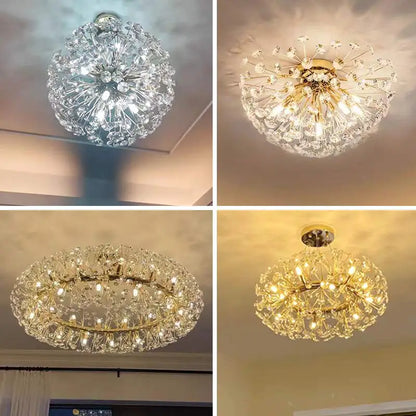 DecorBites™ Crystal LED Ceiling Pendant Chandelier for Home Decoration and Lighting