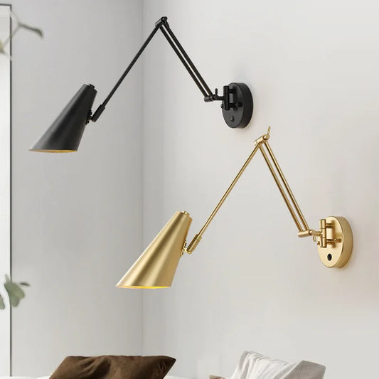 Decorbites™ verstellbare LED-Wandleuchte mit Schwingarm und Berührungssensor