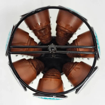 DecorBites™ Dolce Gusto Capsule Rack: Rotatable Metal Pod Holder Display Shelf for 35 Capsules