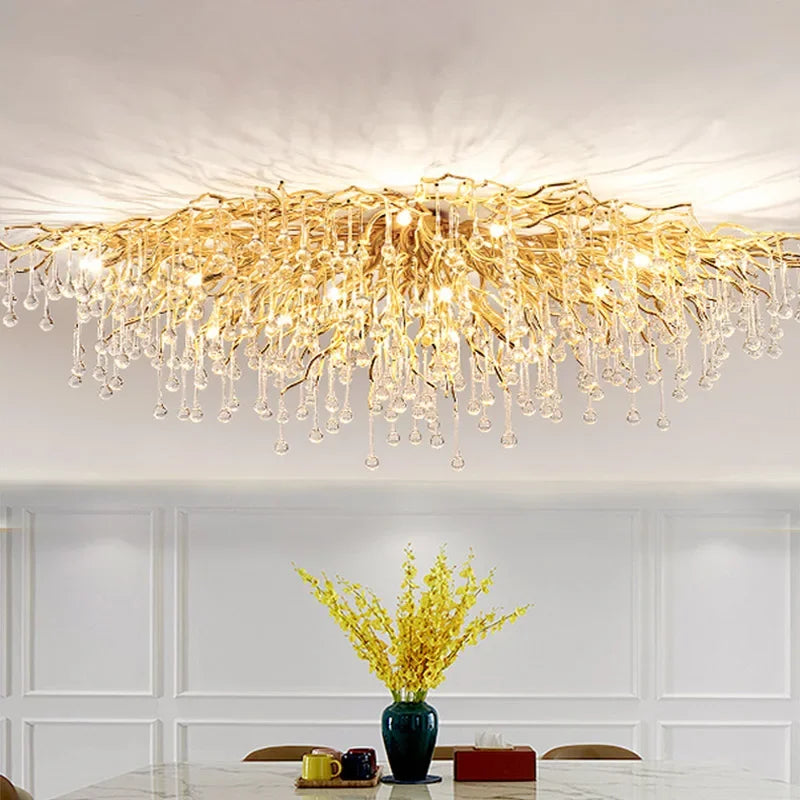Decorbites™ Goldener Kronleuchter Moderne Luxus-LED-Glanz-Deckenleuchte