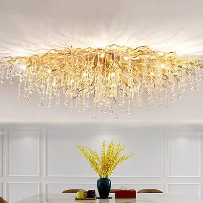 Decorbites™ Goldener Kronleuchter Moderne Luxus-LED-Glanz-Deckenleuchte