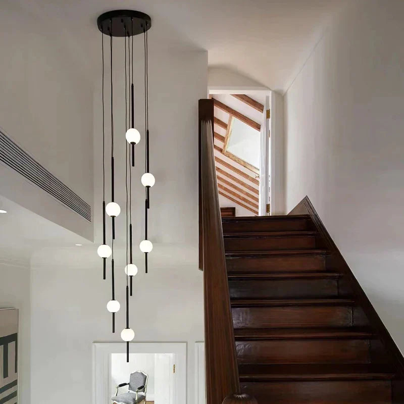 DecorBites™ Creative LED Chandeliers: Luxurious Design for Living Rooms, Large Lighting Fixtures for Staircases