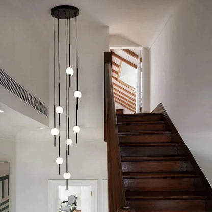 DecorBites™ Creative LED Chandeliers: Luxurious Design for Living Rooms, Large Lighting Fixtures for Staircases