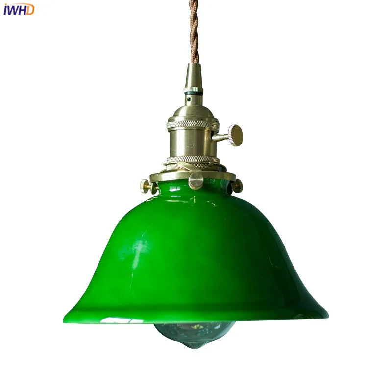 Decorbites™ Grüne Glas-LED-Pendantleuchten: Vintage Japanisch-Amerikanischer Stil Hängelampe