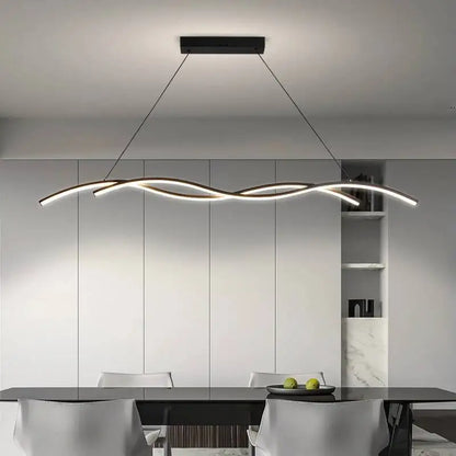 Modern Black and White Metal LED Pendant Light