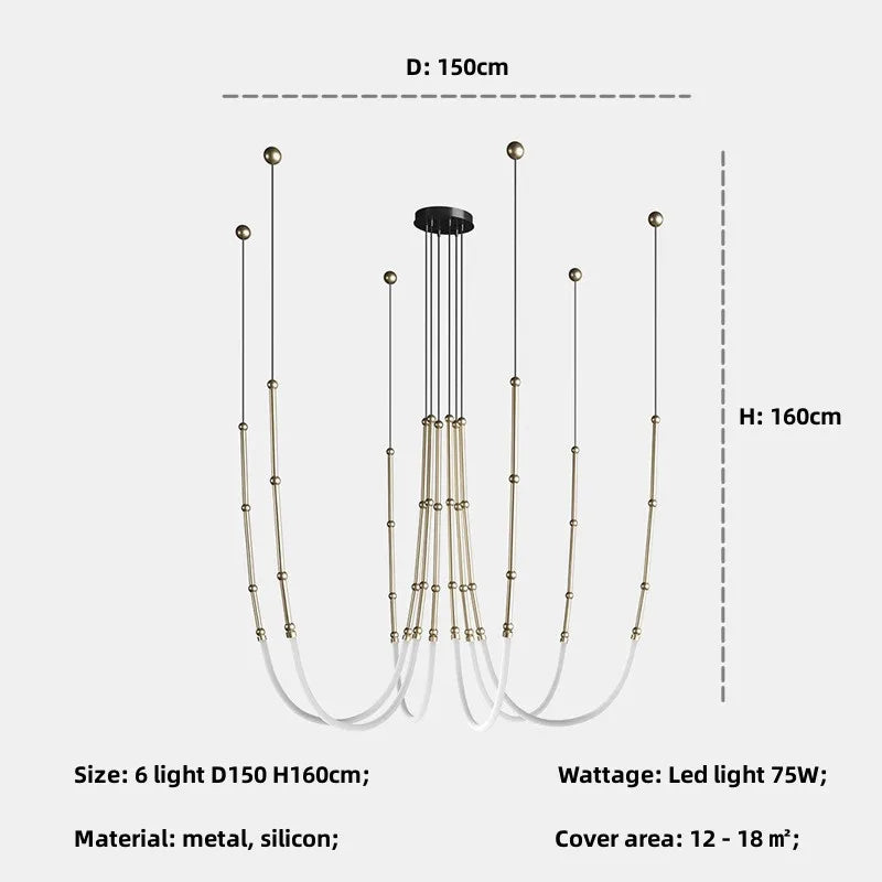Decorbites™ Bambus-Hängeleuchten: Nordische Loft-Treppen-LED-Lampen für minimalistisches Dekor