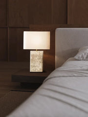 Brown Stone Fabric Lamp
