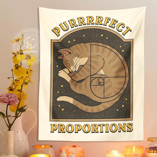 Decorbites™ Süße Katzen-Tapisserie Wandbehänge für perfekte Proportionen & Boho-Dekoration