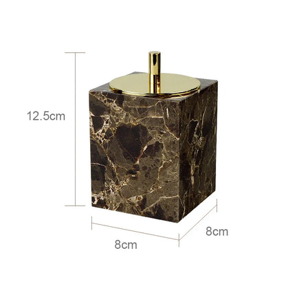 Decorbites™ Emperador Dunkel-Marmor Badezimmerset mit Luxus-Zubehör