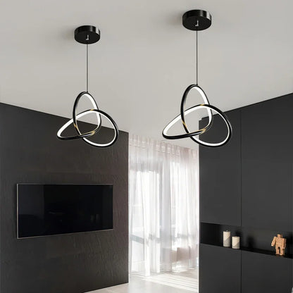 Nordic Metal LED Pendant Light in Black or Gold