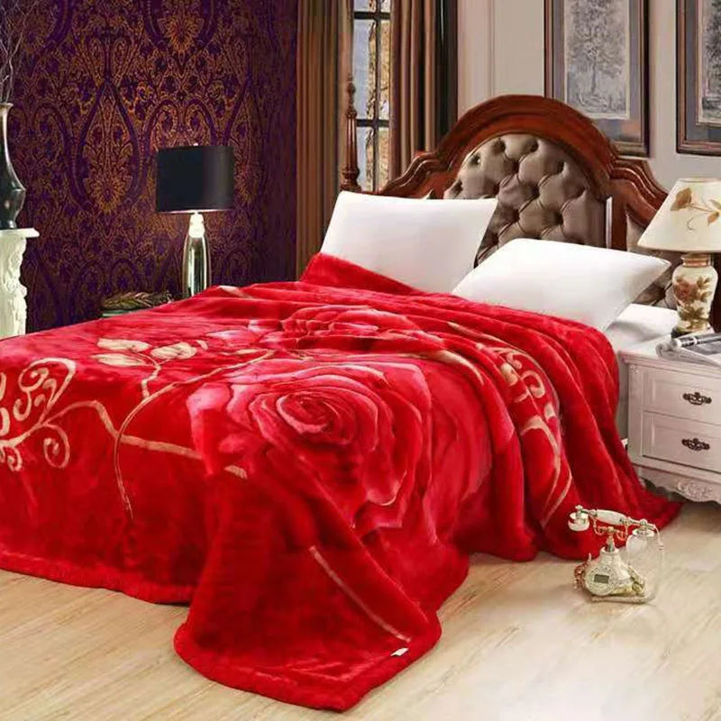 Decorbites™ Zweilagiges Raschel-Bettdecken Vintage-Flanell 150x200 cm Größe Bettüberzug