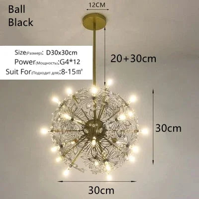 DecorBites™ Crystal Bionic Petals Chandelier for Living Dining Bedroom Hall Hotel Decor