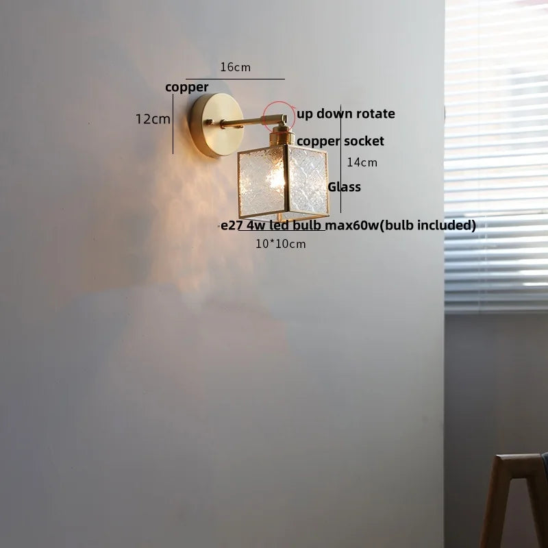 Decorbites™ Krone Glas LED Wandlampen Messing Schalter Treppenarmaturen