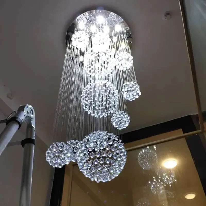 Decorbites™ Kristallkugel-LED-Kronleuchter: Moderne Luxus-Pendantbeleuchtung für das Wohnzimmer
