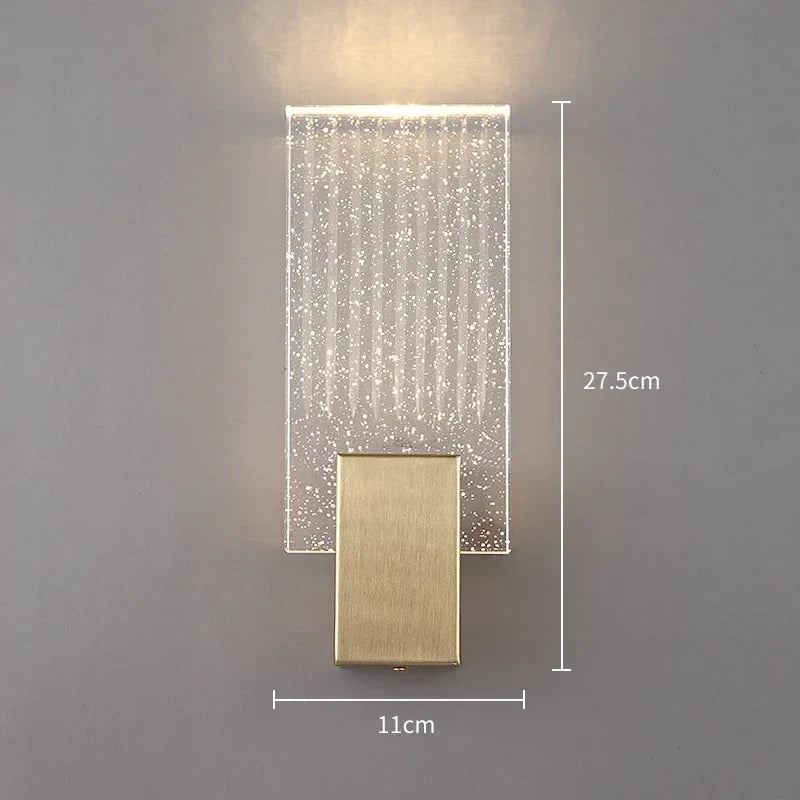 DecorBites™ Crystal Gold LED Wall Sconce for Bedroom Living Room Home Decoration